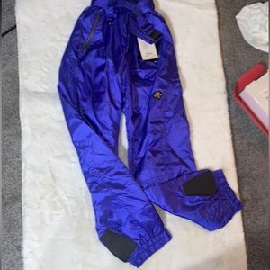 descente | zip up with belt warm blue ski pants | size US 26 | new with tags!!